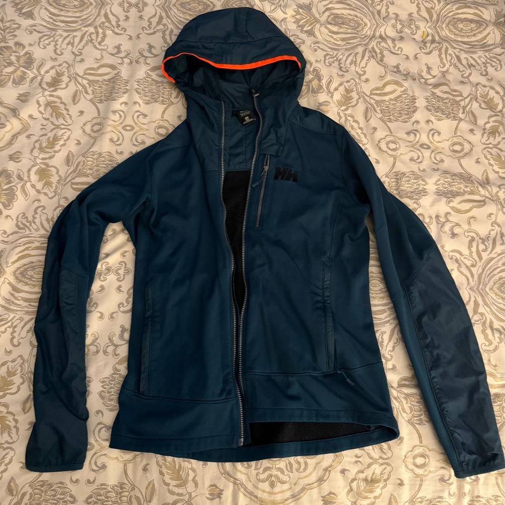 Helly Hansen Navy Jacket with Copper Zipper